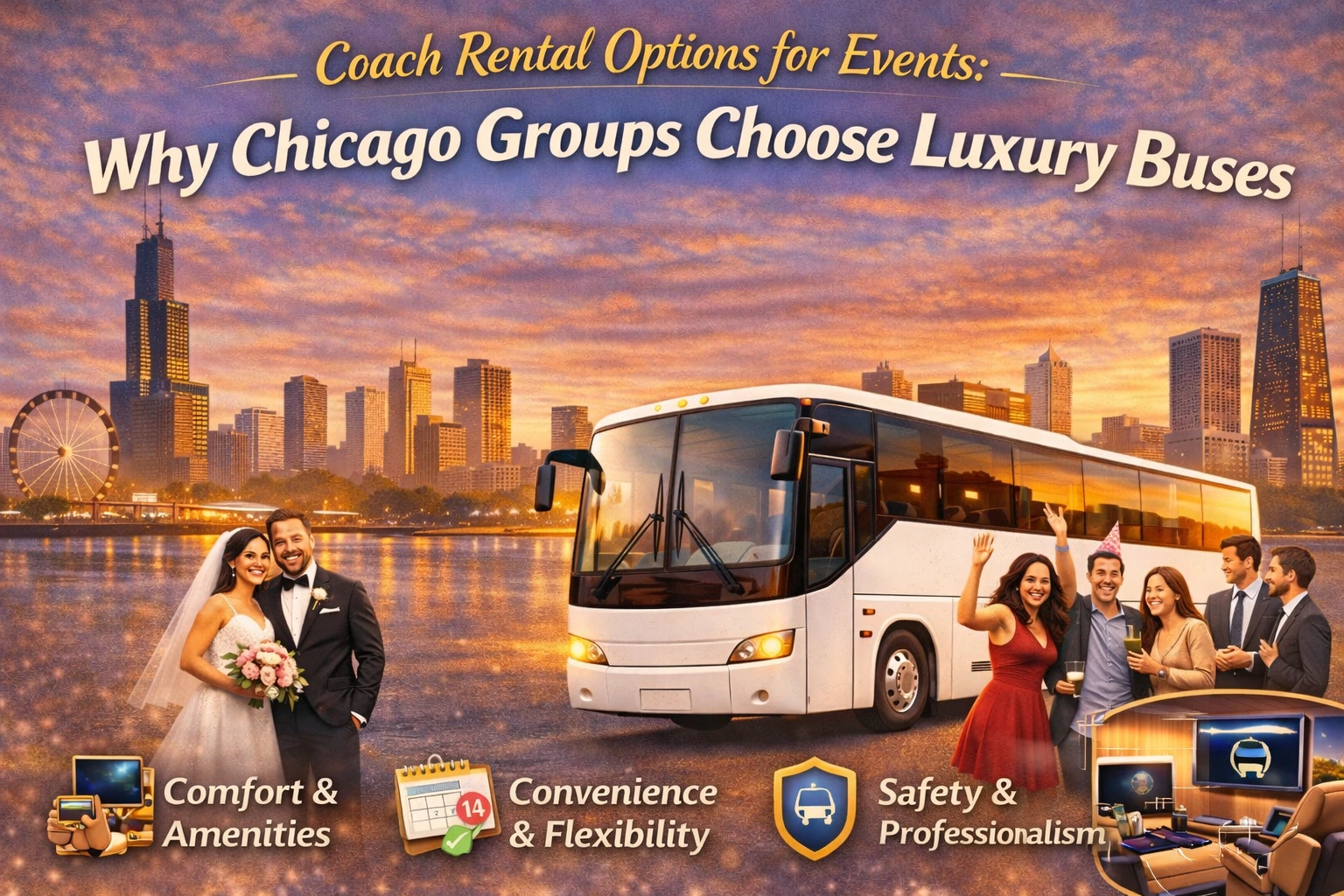 Coach Rental Options for Events: Why Chicago Groups Choose Luxury Buses